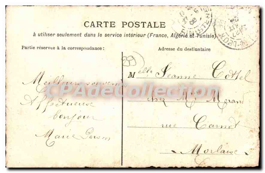 Les Châteaux de Bretagne — 19. Kergournadeach, Environs de St Pol-de-Léon — Collect. Villard, Quimper — Rückseite