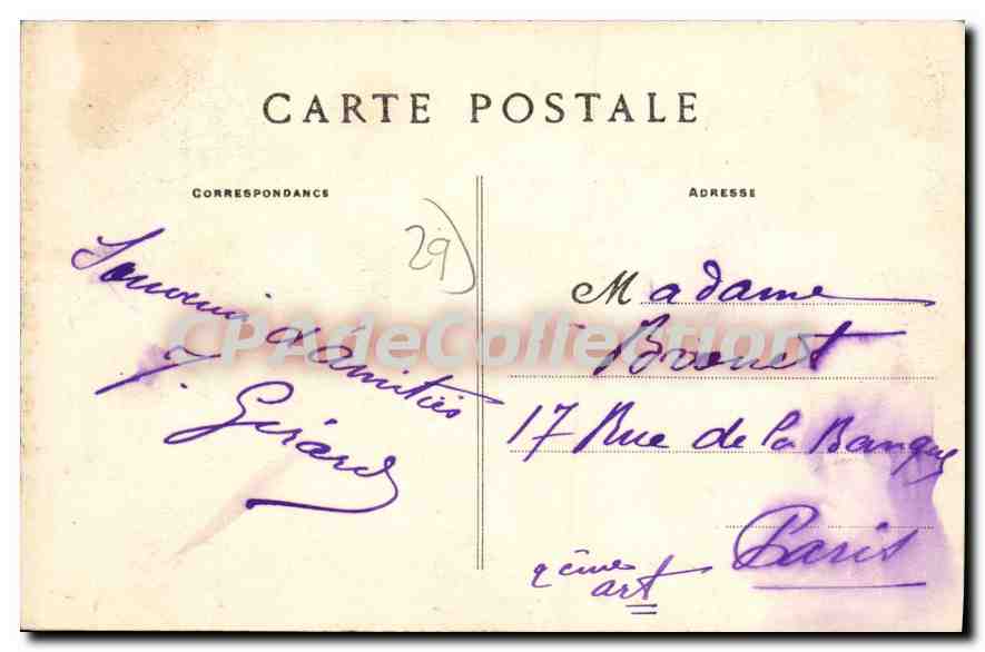 CPA Un Lit Clos et Berceau Breton  — Verso