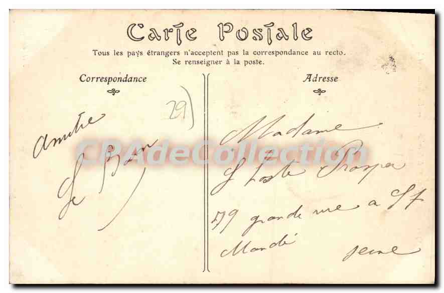 CPA Primel Finistere La Crevasse et le Pont  — Rückseite
