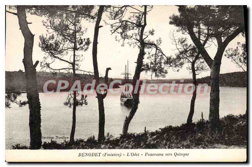 CPA Benodet Finistere L'Odet Panorama vers Quimper 