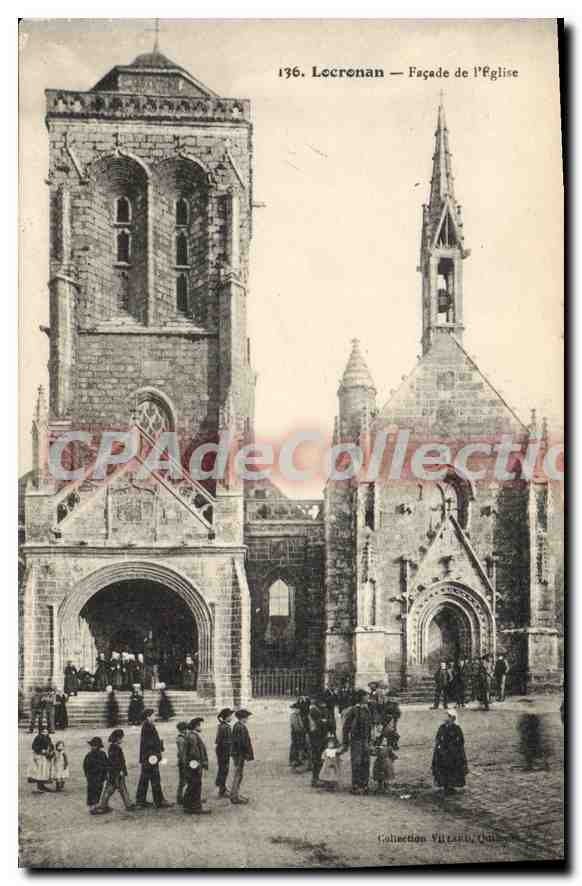 CPA Locronan Facade de l'Eglise 