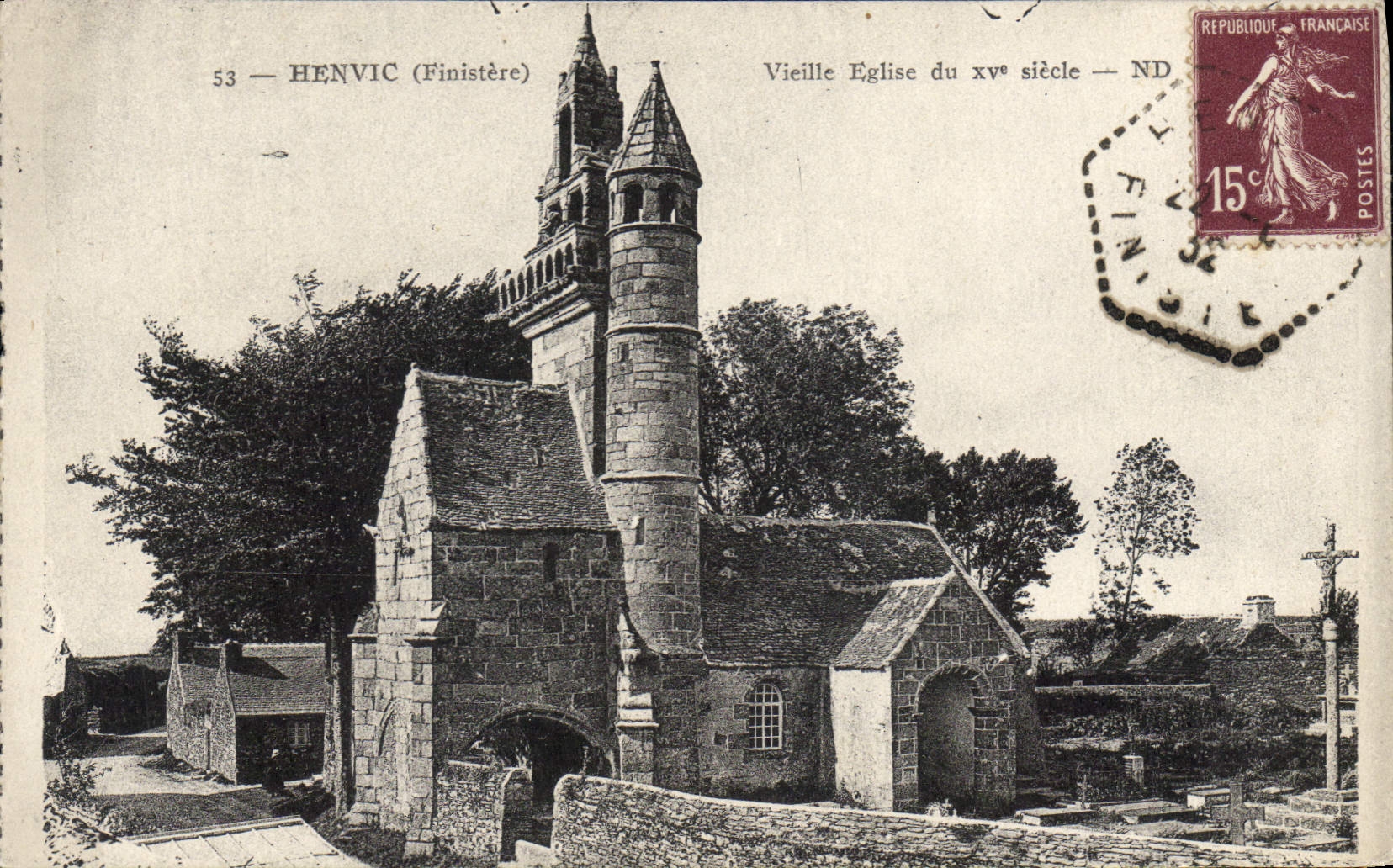 CPA Henvic Finistere Vieille Eglise 