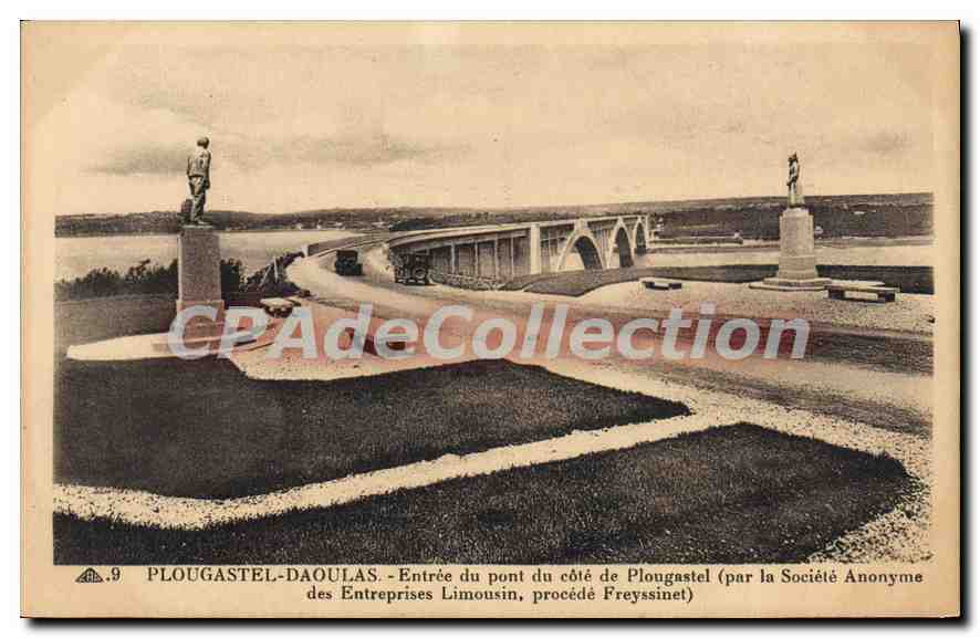 CPA Plougastel Daoulas Entree du Pont du cote de Plougastel 