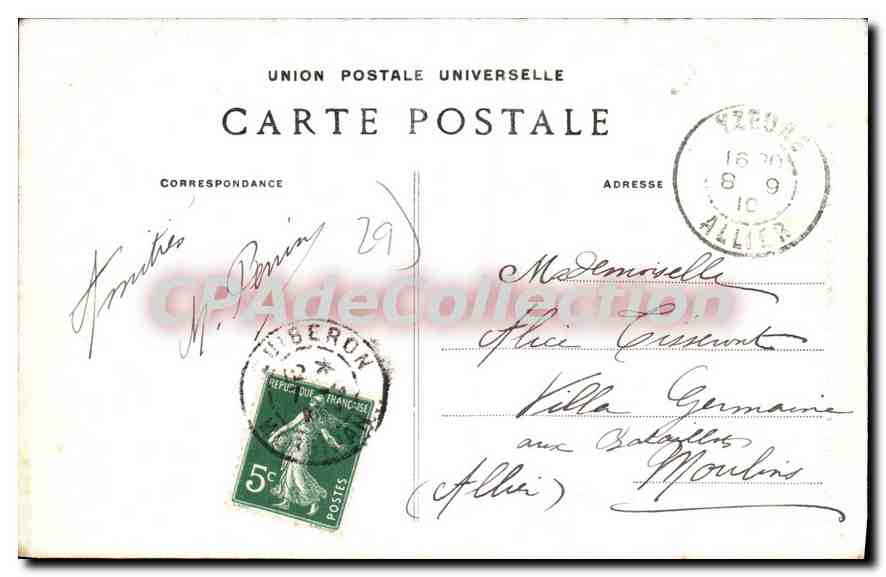 CPA Jeune Fille de Pont Aven étude des coiffes de bretagne — Rückseite