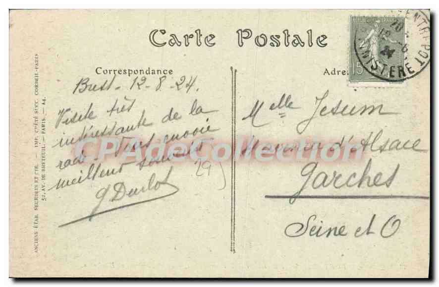 CPA Port Militaire de Brest sortie du cuirassé Hoche — Rückseite