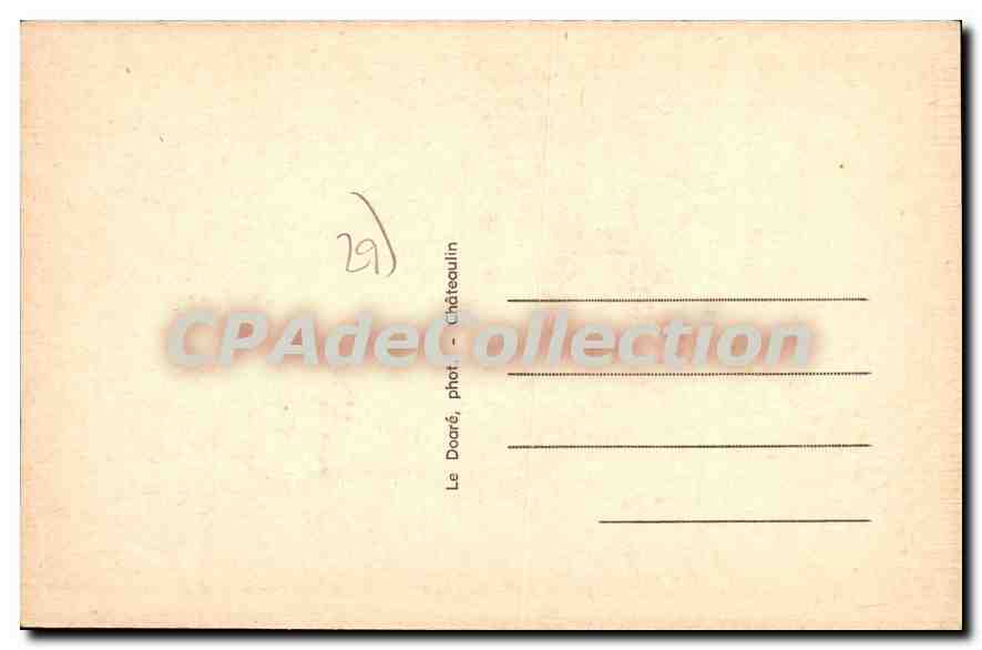 CPA Fileuse bretonne Chateaulin et environs  — Verso
