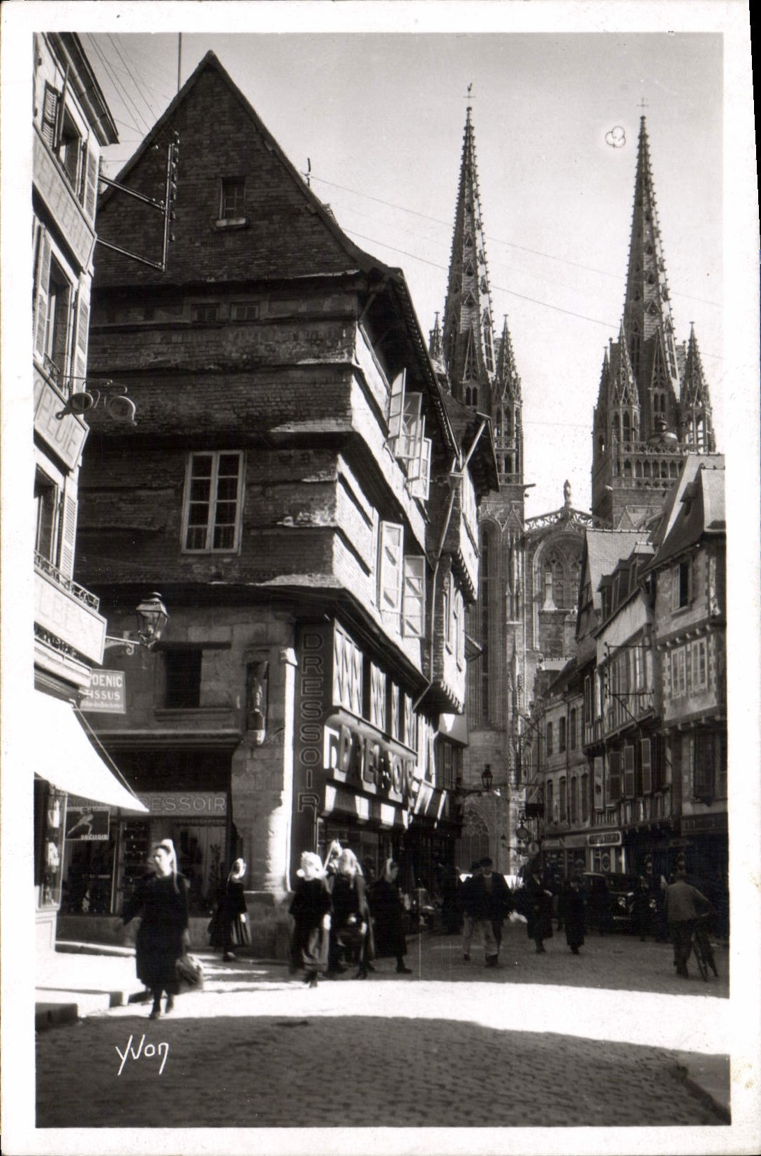 CPA Quimper Finistere Vieilles maisons de la Kereon 