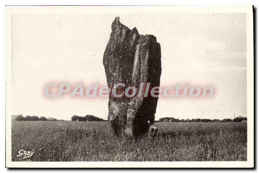CPA Penmarch Finistere Le Menhir de Kerscavenn 