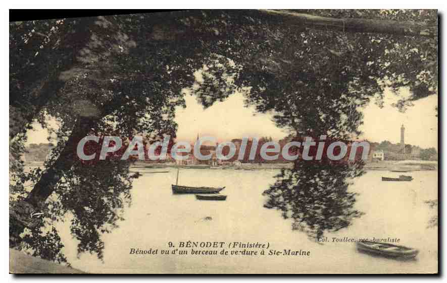 CPA Benodet Finistere Benodet vu d'un berceau de verdure à Ste Marine 