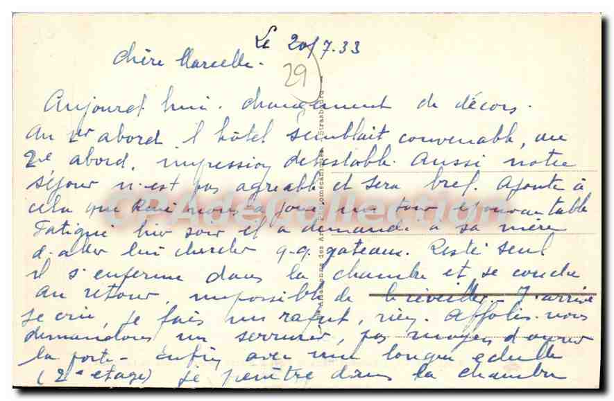 CPA Roscoff Les bateaux dans le Port  — Rückseite
