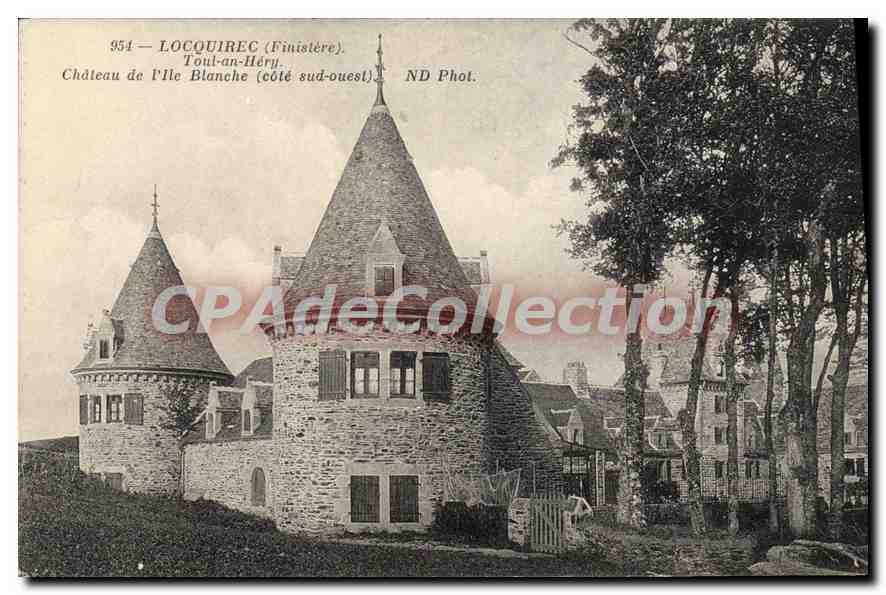 CPA Locquirec Finistere Toul an Hery Chateau de l'Ile Blanche 