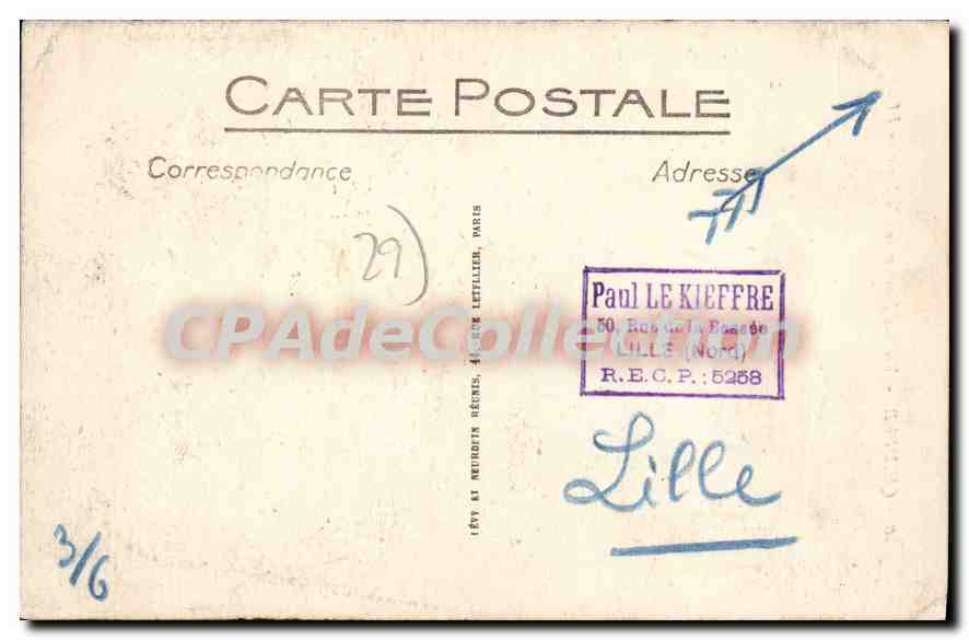 CPA Quimper Vieilles Maison sur le Steir  — Rückseite