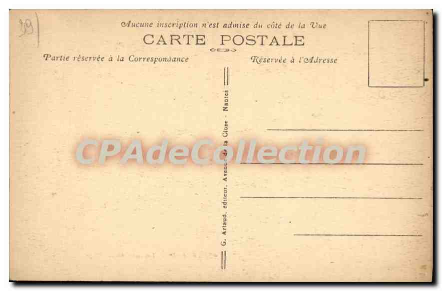 CPA Concarneau Un coin de la Plage  — Rückseite