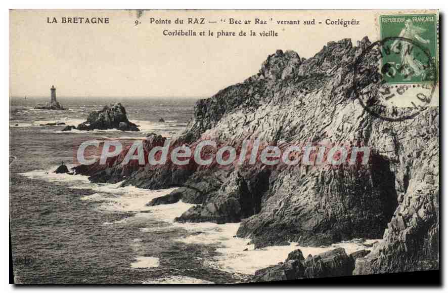 CPA Pointe du Raz Bec ar Raz versant sud Corlegreiz 