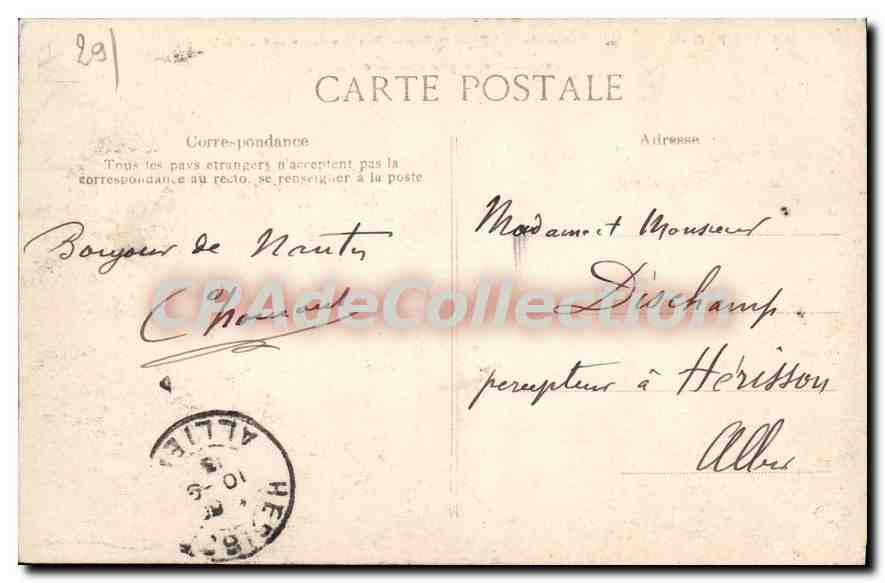 CPA Pointe du Raz Bec ar Raz versant sud Corlegreiz  — Verso