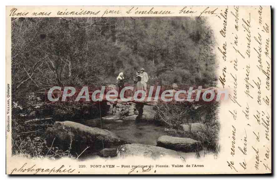 CPA Pont Aven Pont rustique du Plessis Vallee de l'Aven 