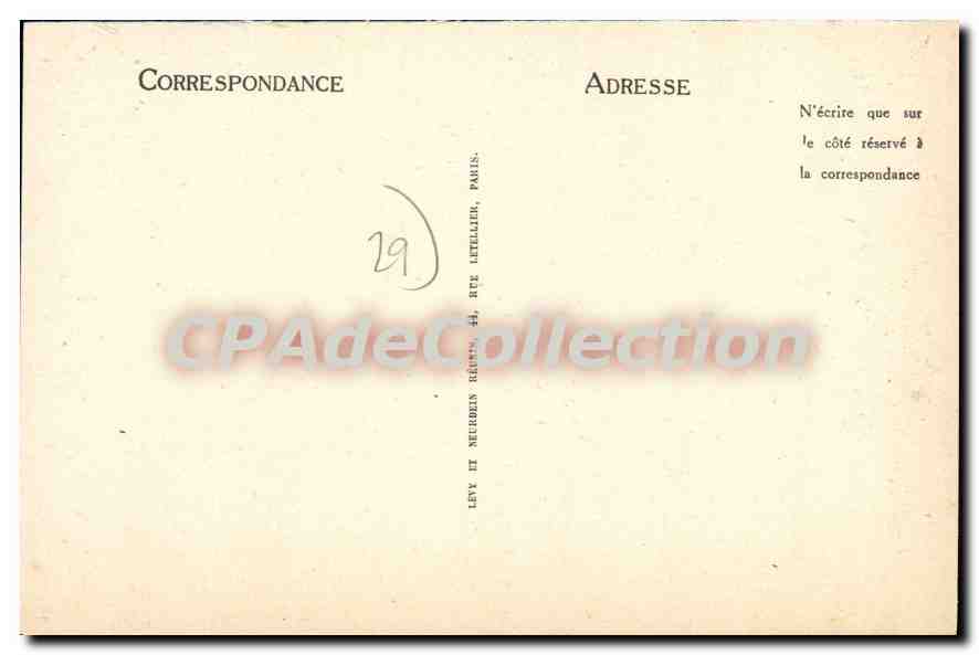 CPA Audierne le port et Poulgoazec vue prise de l'hotel de France  — Rückseite