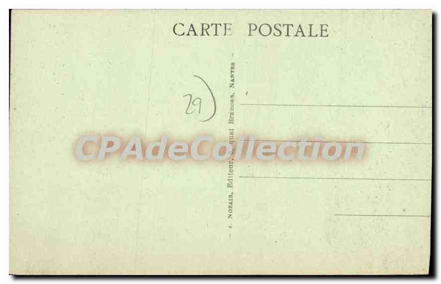 CPA DouArnenez Finistere un coin du port  — Rückseite