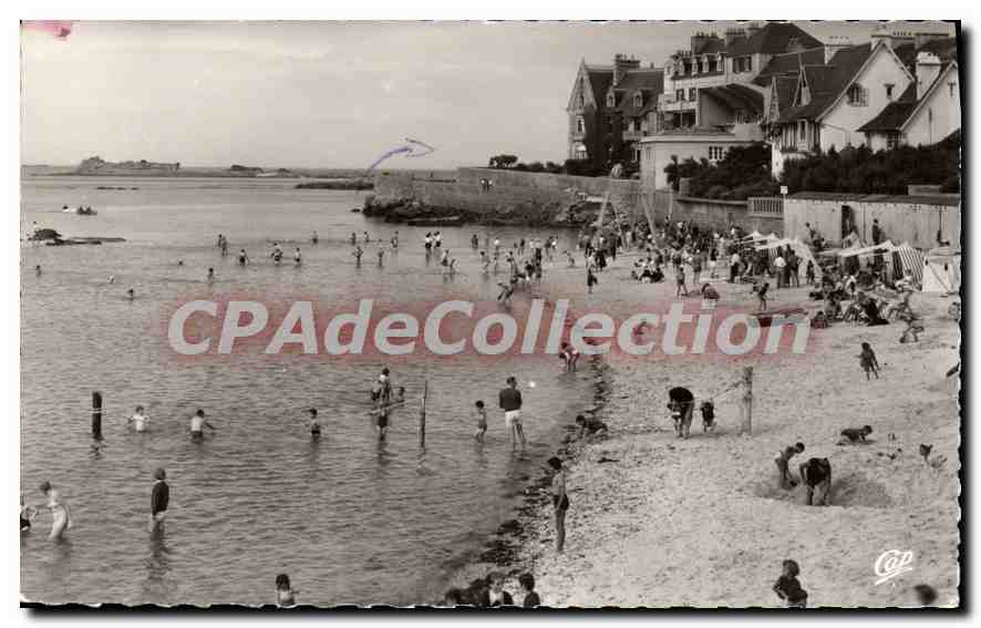 CPA Roscoff la plage de Roc'h Kroum à l'heure du Bain 