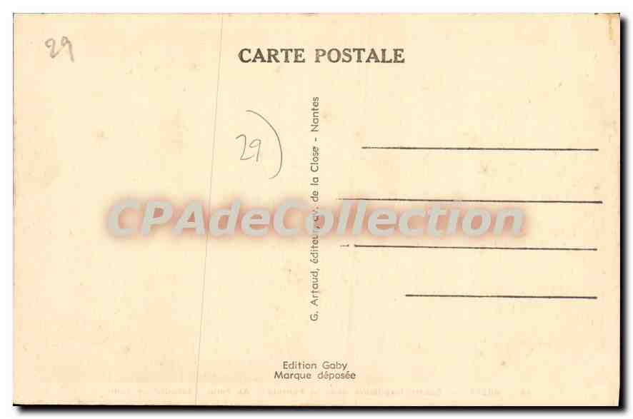 CPA Brest contre torpilleurs dans la Penfeld au fond l'Escadre en rade  — Rückseite