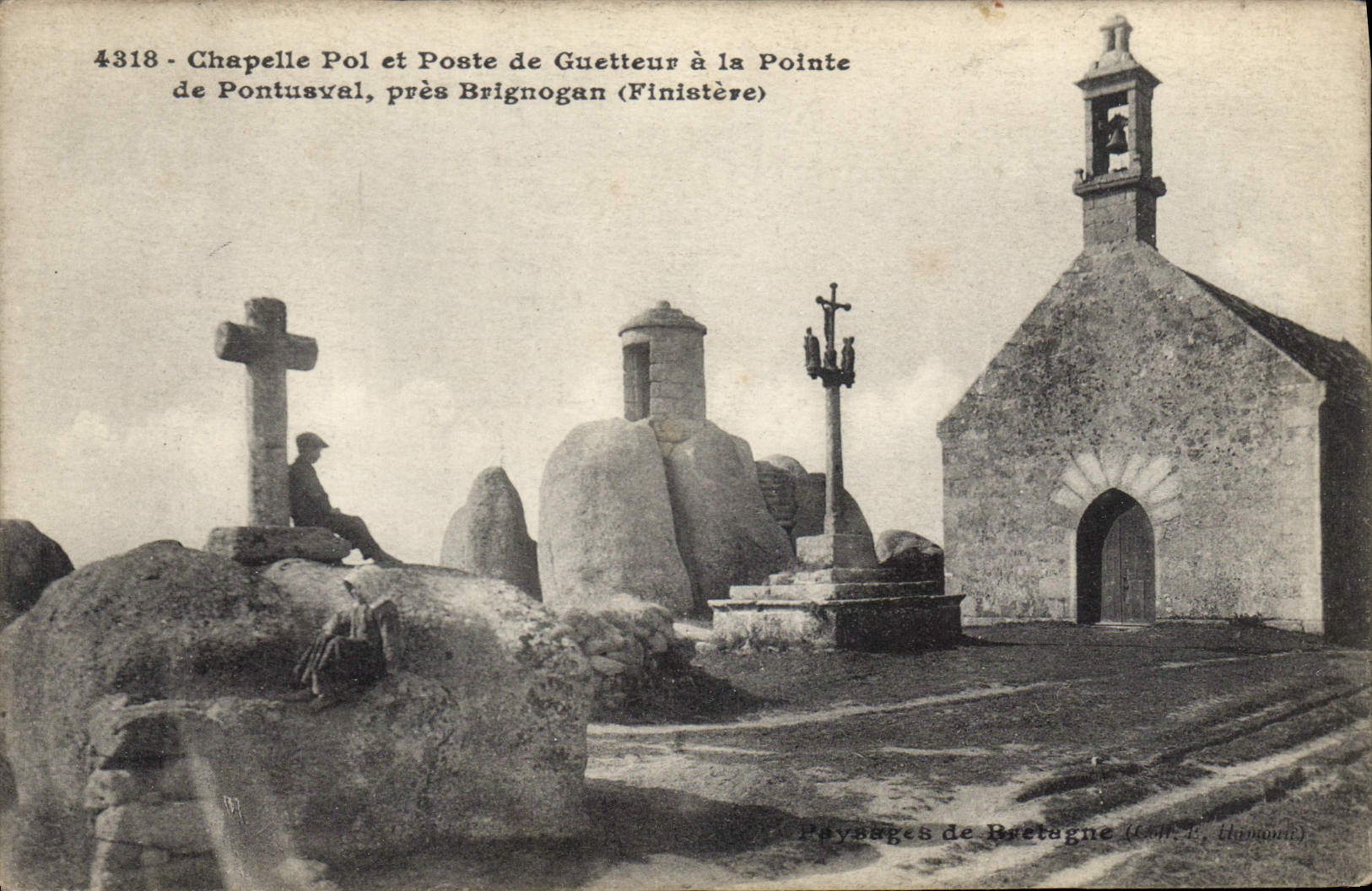 CPA Chapelle Pol et Poste de Guetteur à la Pointe de Pontusval pres Brignogan Finistere 