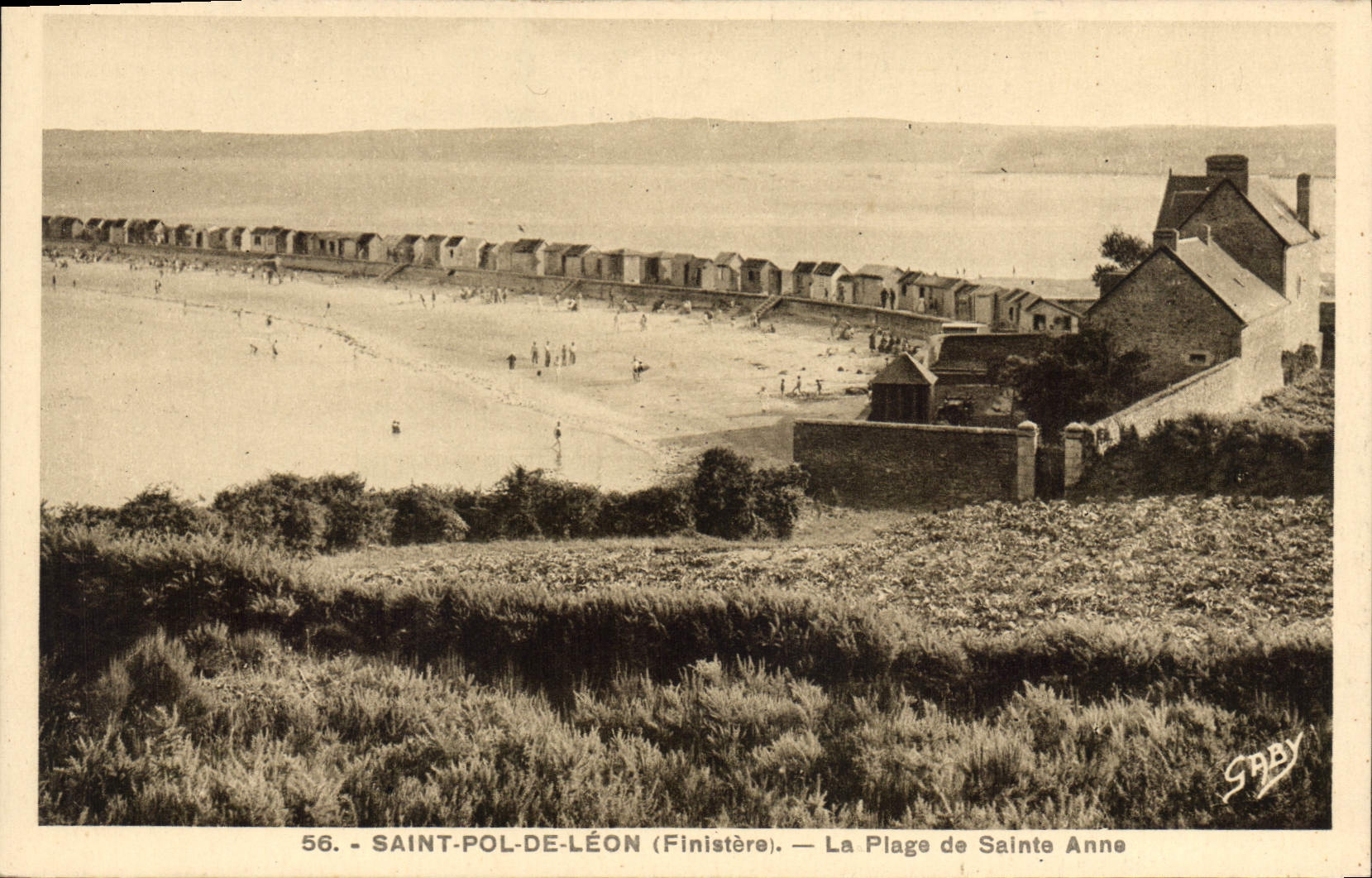 CPA Saint Pol de Leon Finistere la plage de Sainte Anne 