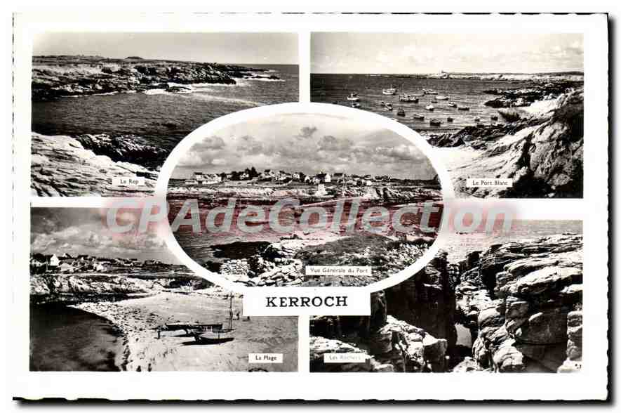 CPA Kerroch Le rep le Port Blanc vue generale du port la plage 