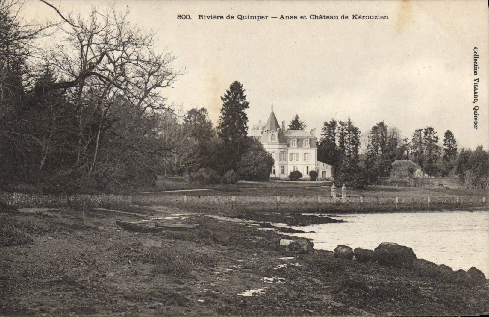 CPA Riviere de Quimper Anse et chateau de Kerouzien 
