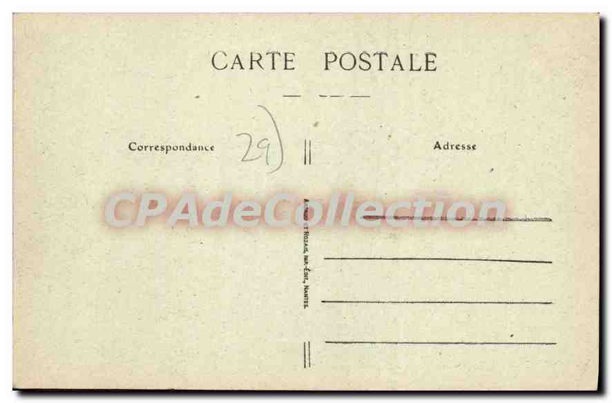 CPA Brest la Rade Terre plein de Lanninon  — Rückseite