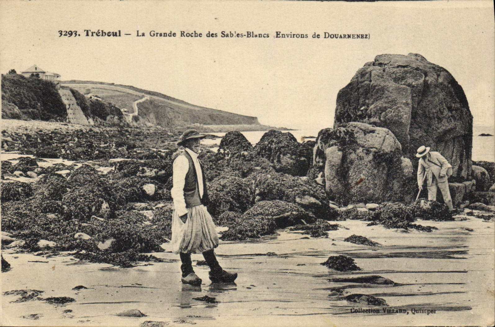 CPA Treboul la grande Roche des Sables Blancs environs Douarnenez 