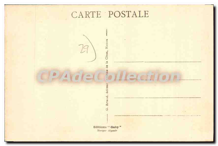 CPA Audierne l'entree du port et Poulgoazec  — Rückseite