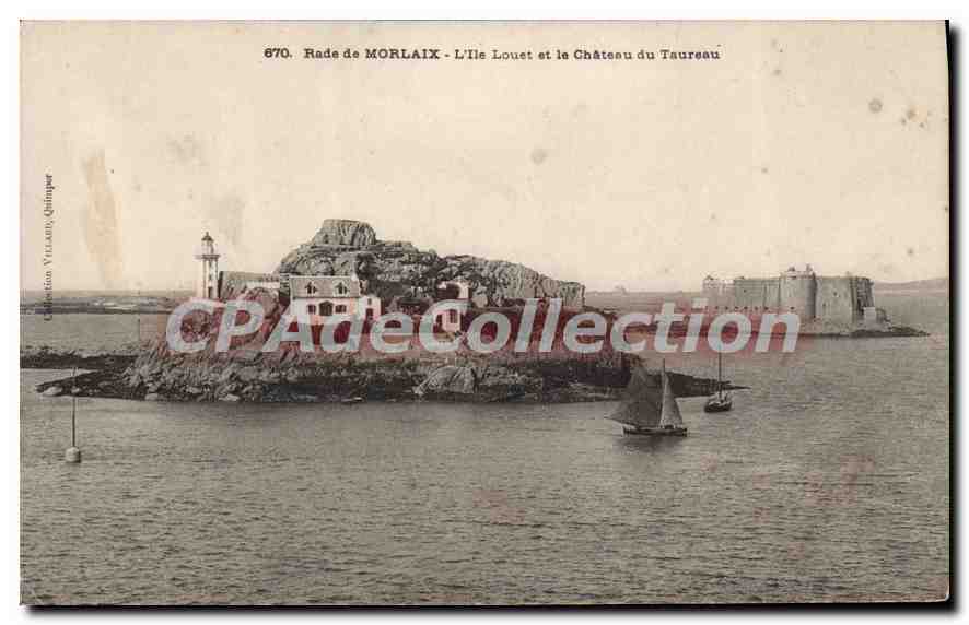 CPA Rade de Morlaix l'Ile et le chateau du Taureau 