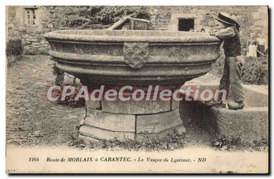 CPA Route de Morlaix à Carantec la Vasque de Lysireur 
