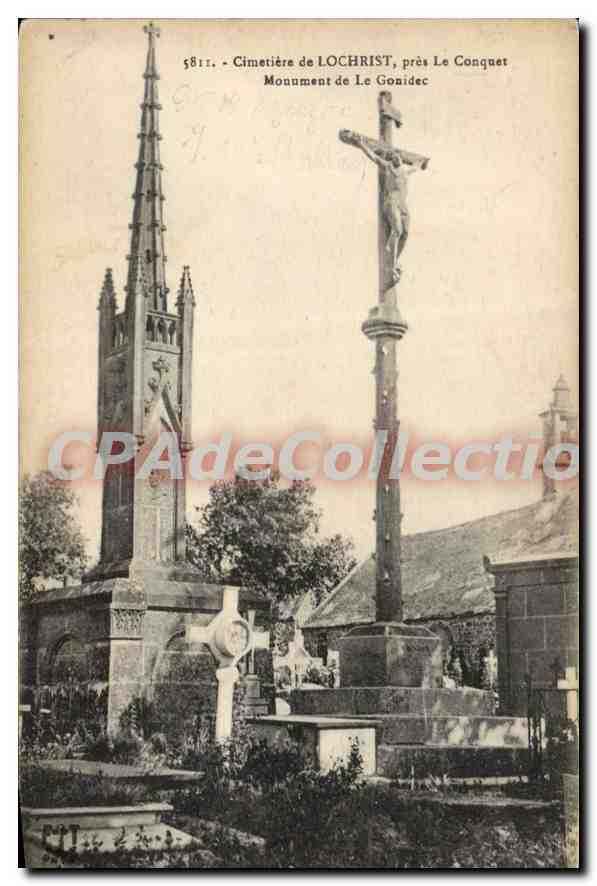 CPA Cimetiere de Lochrist pres le Conquet monument de le Gonidec 