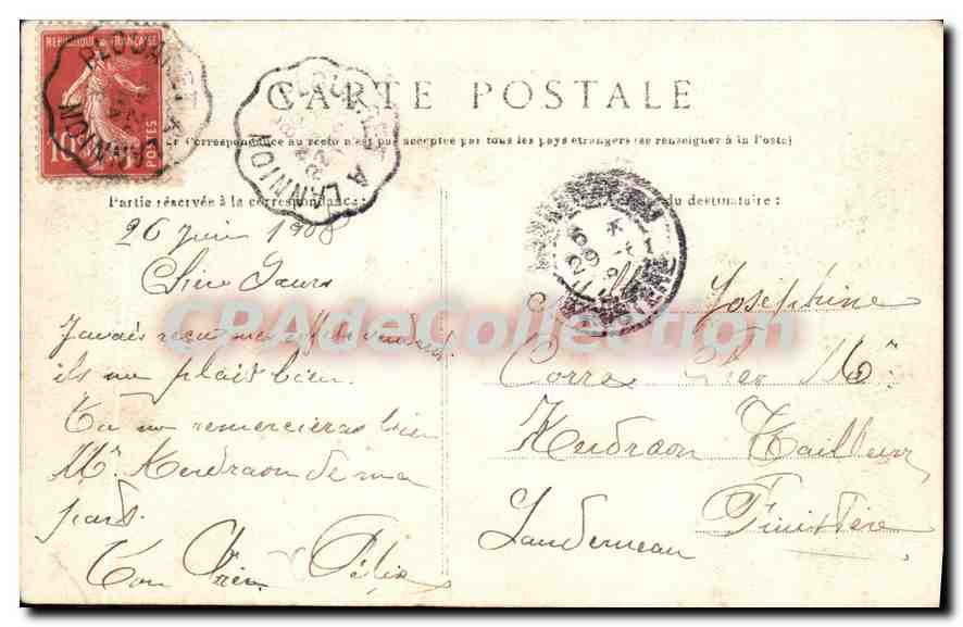 CPA Chateau de Kergrist Kerausern  — Rückseite