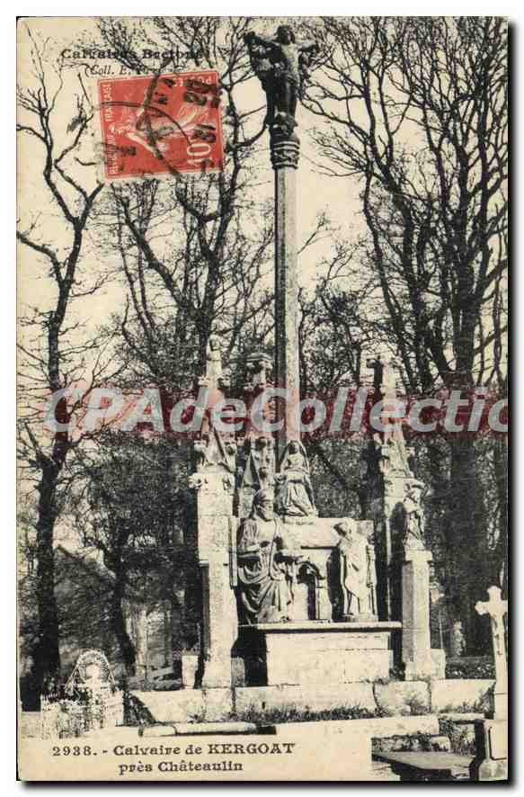 CPA Calvaires de Bretagne Calvaire de Kergoat pres Chateaulin 