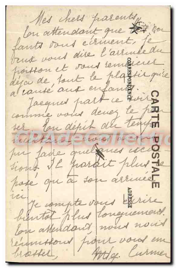 CPA Calvaires de Bretagne Calvaire de Kergoat pres Chateaulin  — Rückseite