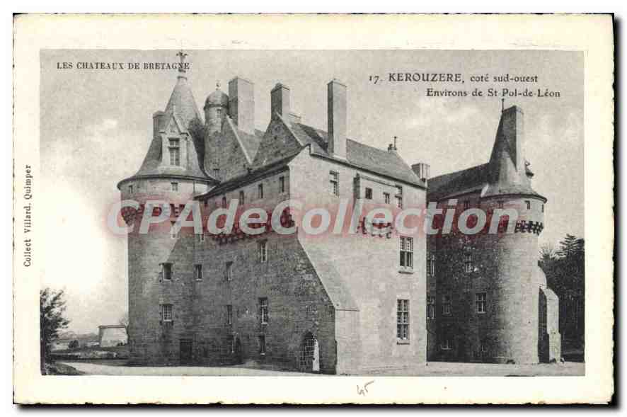 CPA les chateaux de Bretagne Kerouzere cote Sud Ouest environs de St Pol de Leon 