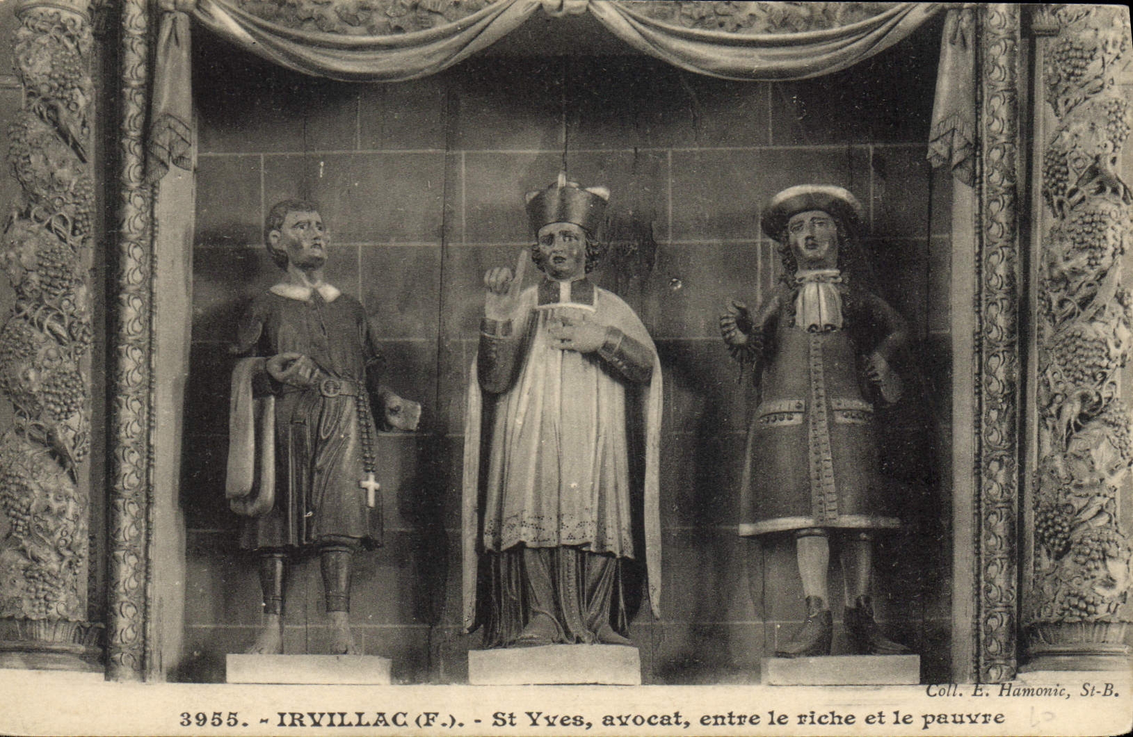 CPA Irvillac F St Yves avocat entre le riche et le pauvre 
