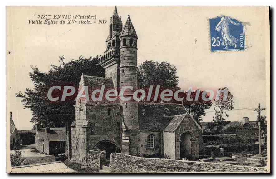 CPA Envic Finistere Vieille Eglise du XV siecle 