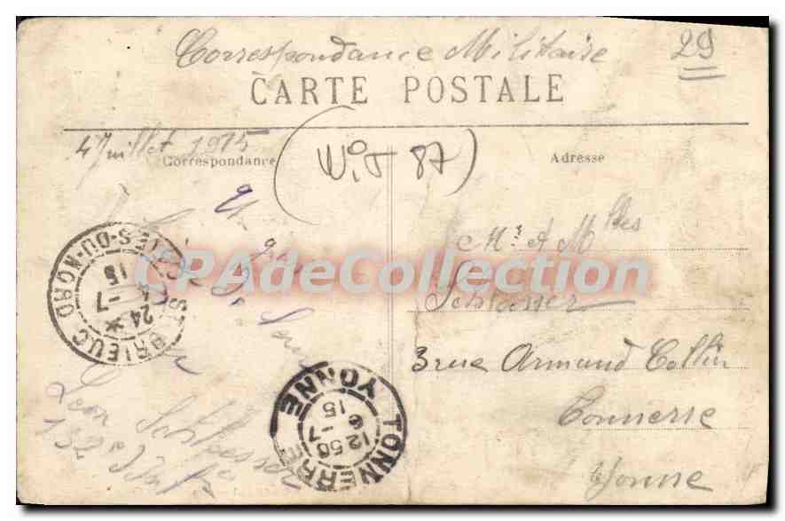 CPA Enfants de Guengat environs de Quimper  — Rückseite