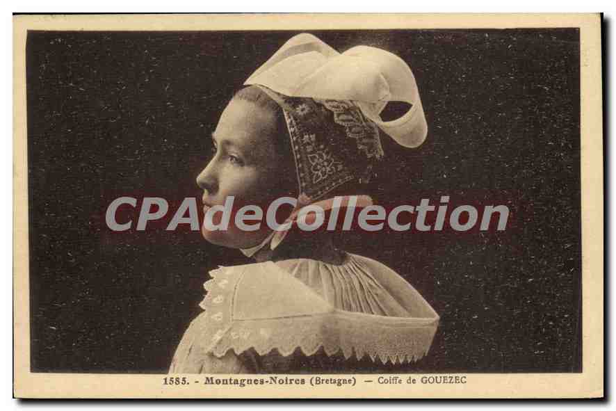 CPA Montagnes Noires Bretagne Coiffe de Gouezec 