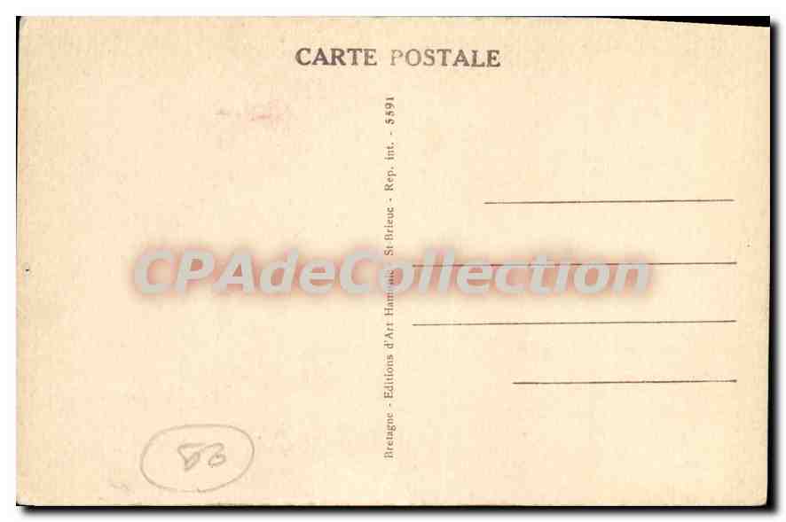 CPA Bretagne jeune fille de Gouezec Finistere  — Rückseite