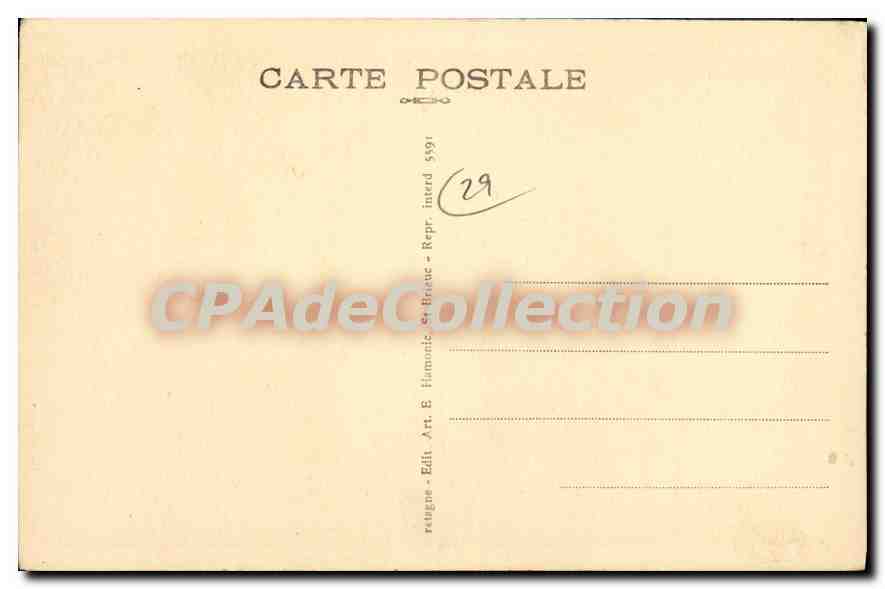 CPA Bretagne jeune fille de Gouezec Finistere  — Rückseite
