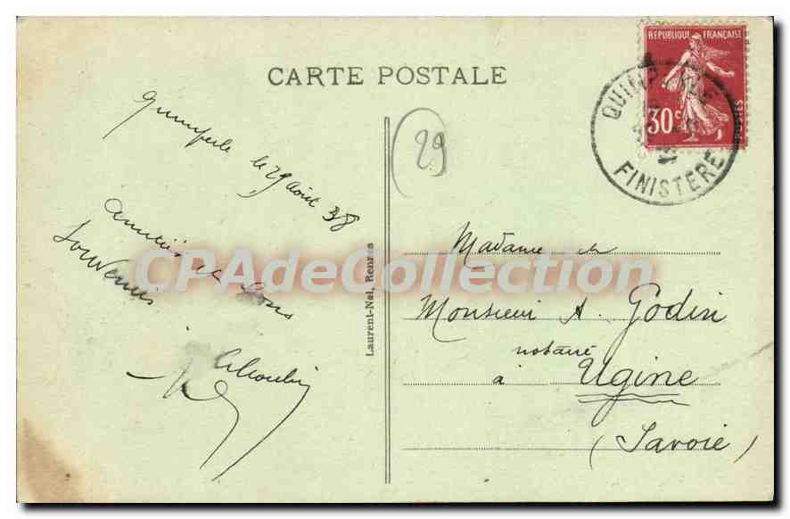 CPA Belon un coin de la Riviere  — Rückseite