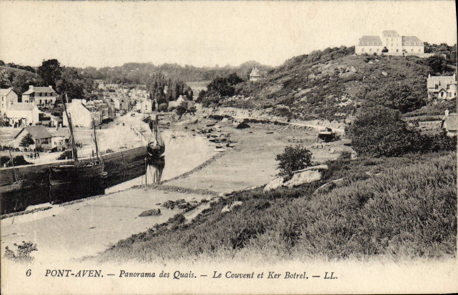 CPA Pont Aven Panorama des Quais le Couvent et Ker Botrel 