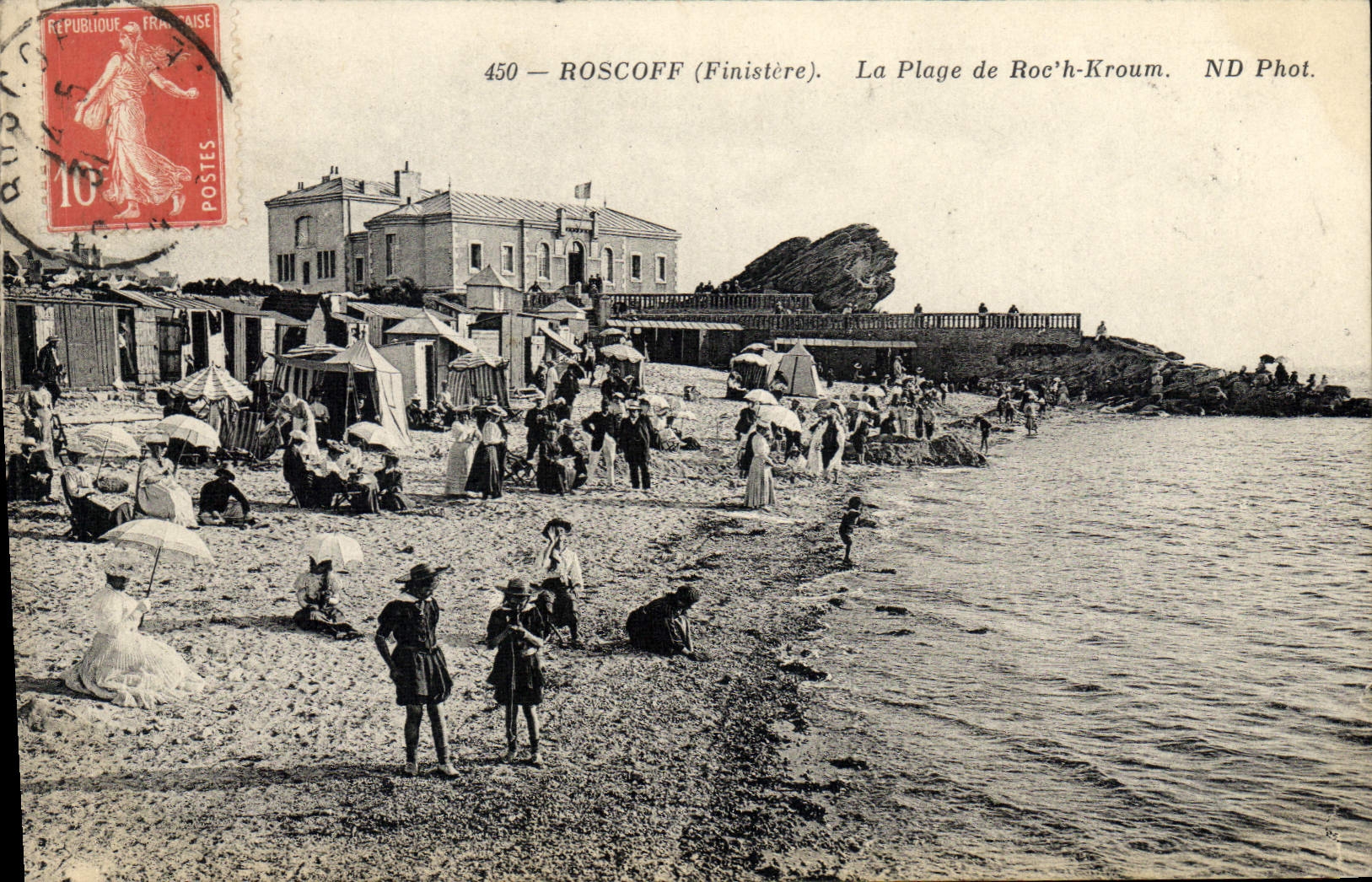 CPA Roscoff Finistere la plage de Roc'h Kroum 