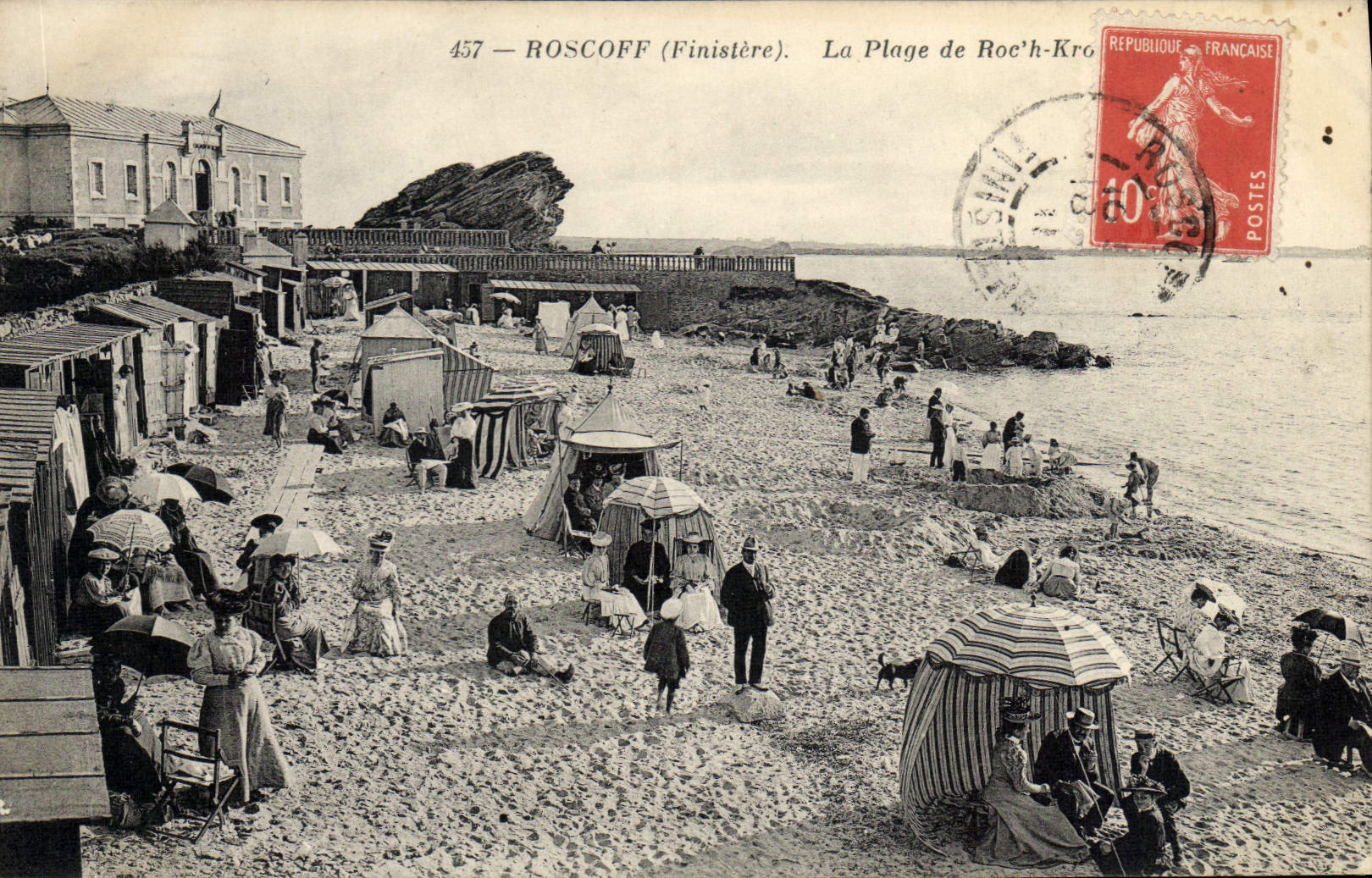 CPA Roscoff Finistere la plage de Roc'h Kroum 