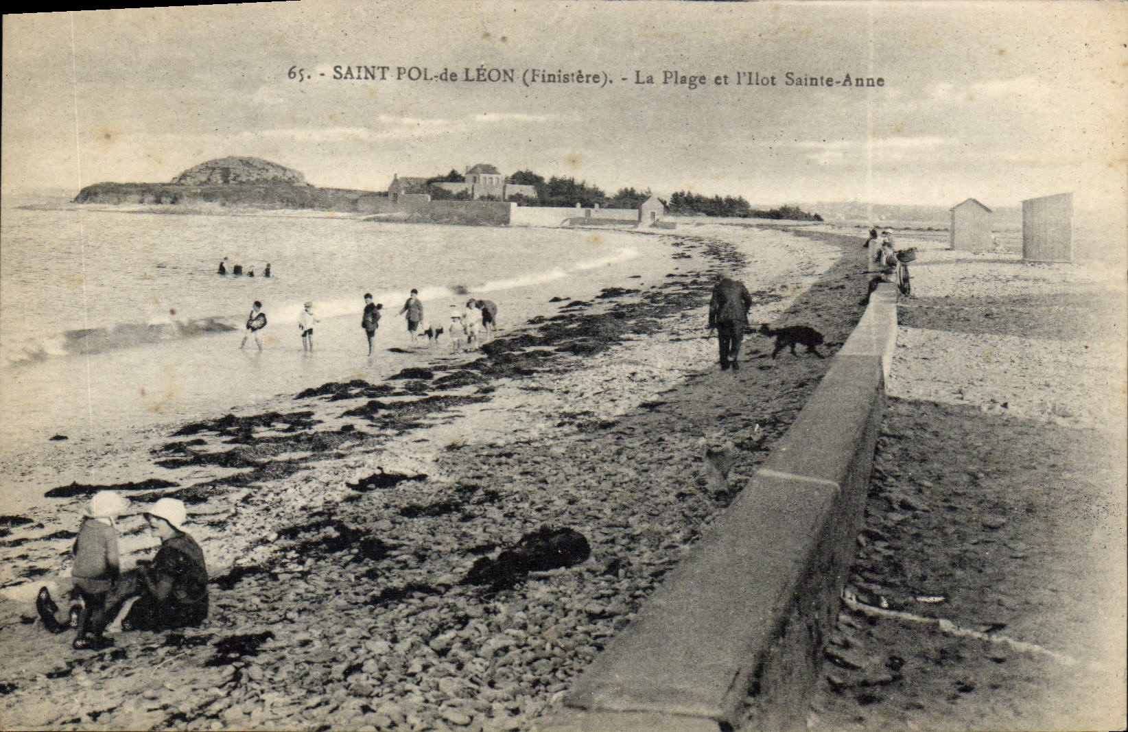Saint-Pol-de-Léon (Finistère) — La Plage et l'Îlot Sainte-Anne — Éditeur : CPAdécollection