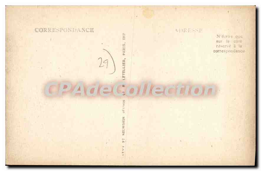 CPA Audierne vue generale du port  — Rückseite